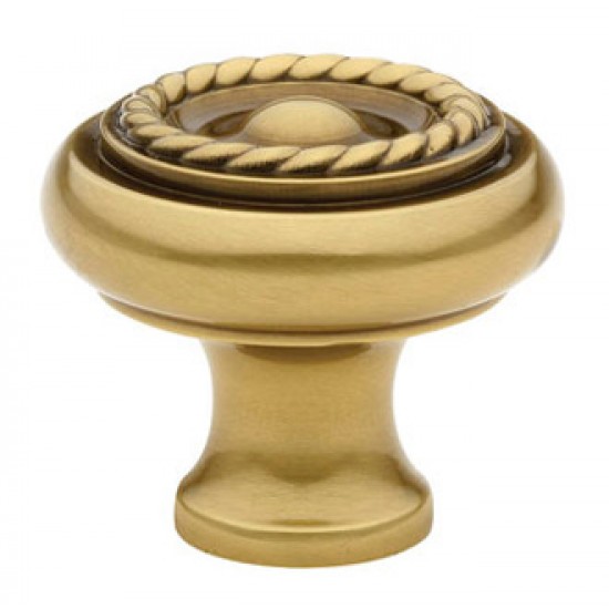 Emtek Solid Brass 1-3/4" Rope Wardrobe Cabinet Knob (French Antique)