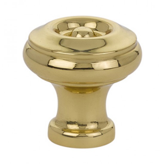 Emtek Solid Brass 1-3/4" Wardrobe Cabinet Knob (Unlacquered Brass)