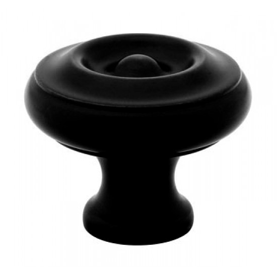 Emtek Solid Brass 1-3/4" Wardrobe Cabinet Knob (Flat Black)