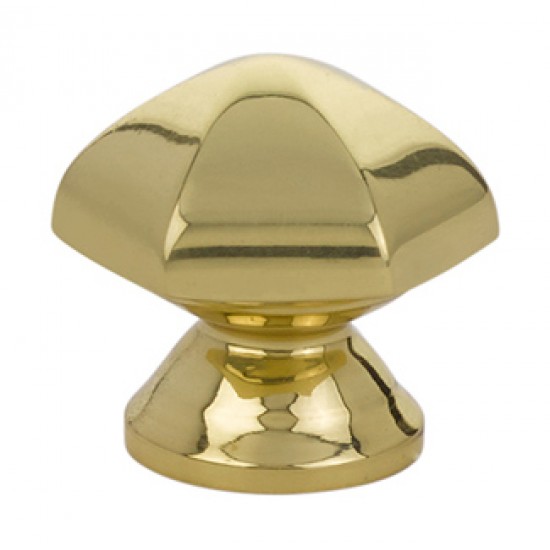 Emtek Solid Brass 1-1/8" Cabinet Knob (Unlacquered Brass)