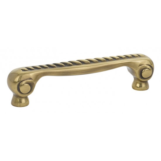 Emtek Solid Brass 4" Center-to-Center Rope Cabinet Pull (French Antique)
