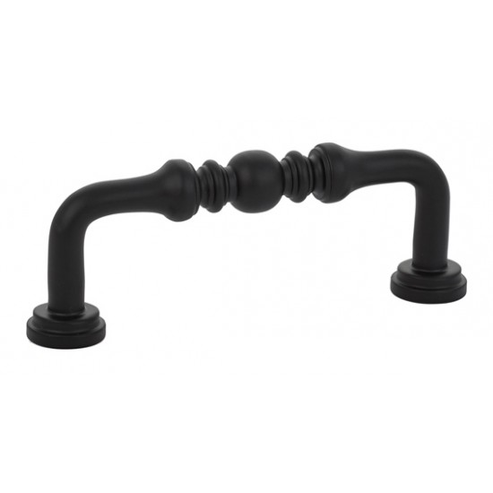 Emtek Solid Brass 3" Center-to-Center Cabinet Pull (Flat Black)