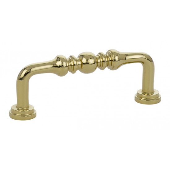Emtek Solid Brass 3" Center-to-Center Cabinet Pull (Unlacquered Brass)