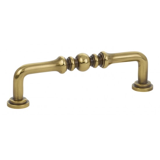 Emtek Solid Brass 4" Center-to-Center Cabinet Pull (French Antique)