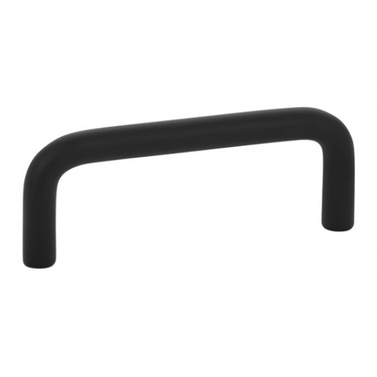 Emtek Solid Brass 3" c.c. Cabinet Pull (Flat Black)