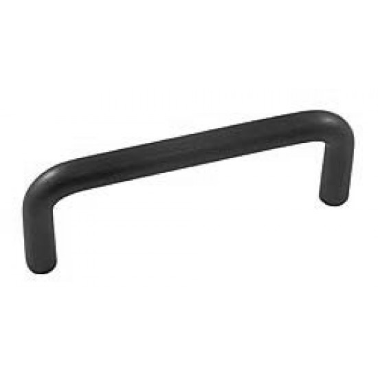 Emtek Solid Brass 4" c.c. Cabinet Pull (Flat Black)