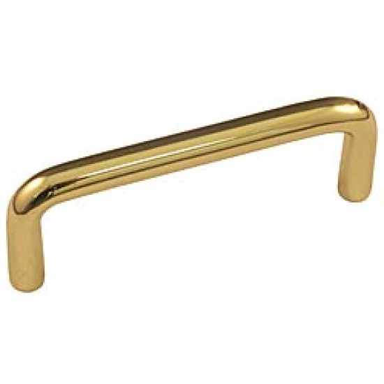 Emtek Solid Brass 6" Center-to-Center Cabinet Pull (Unlacquered Brass)