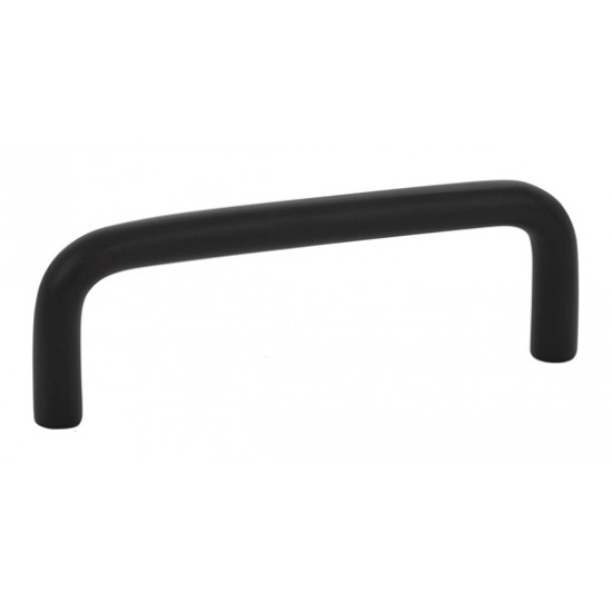 Emtek Solid Brass 3-1/2" c.c. Cabinet Pull (Flat Black)