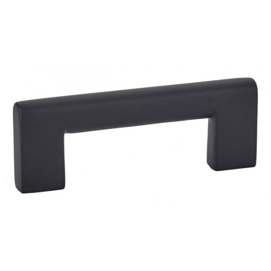 Emtek Contemporary Brass 3" c.c. Trail Cabinet Pull (Flat Black)