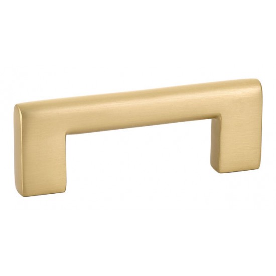 Emtek Contemporary Brass 3" c.c. Trail Cabinet Pull (Satin Brass)