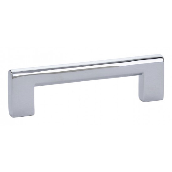 Emtek Contemporary Brass 4" c.c. Trail Cabinet Pull (Polished Chrome)