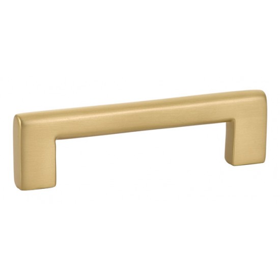 Emtek Contemporary Brass 4" c.c. Trail Cabinet Pull (Satin Brass)