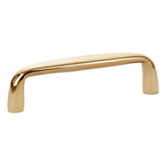 Emtek Contemporary Brass 3-1/2" (89mm) Center-to-Center Orbit Cabinet Pull (Unlacquered Brass)