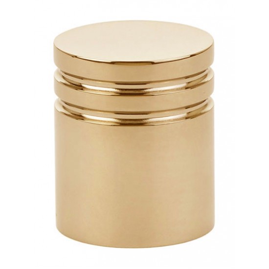 Emtek Contemporary Brass 1-1/8" (29mm) Metric Cabinet Knob (Unlacquered Brass)