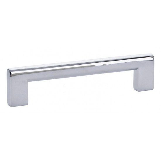 Emtek Contemporary Brass 5" (128mm) Center-to-Center Trail Cabinet Pull (Polished Chrome)