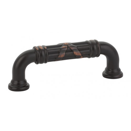 Emtek Ribbon and Reed 3" Center-to-Center Estate Pull (Oil Rubbed Bronze)