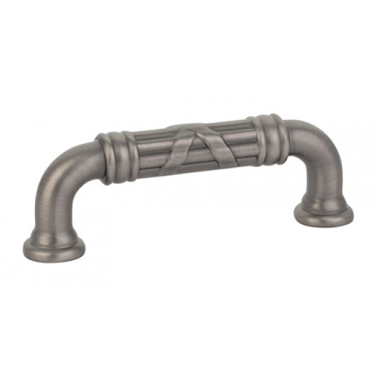 Emtek Ribbon and Reed 3" Center-to-Center Estate Pull (Pewter)