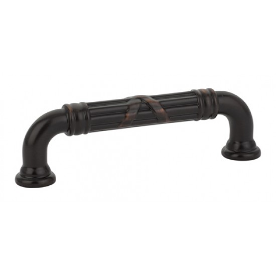 Emtek Ribbon and Reed 3-1/2" Center-to-Center Estate Pull (Oil Rubbed Bronze)