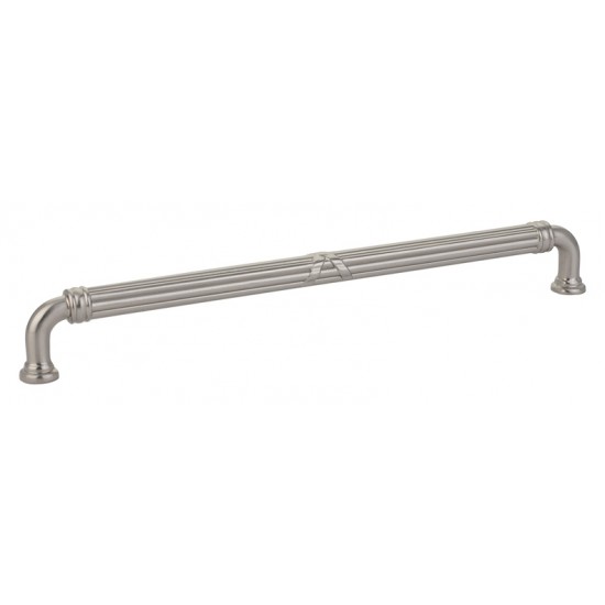 Emtek Ribbon and Reed 10" Center-to-Center Estate Pull (Satin Nickel)