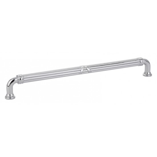 Emtek Ribbon and Reed 10" Center-to-Center Estate Pull (Polished Chrome)