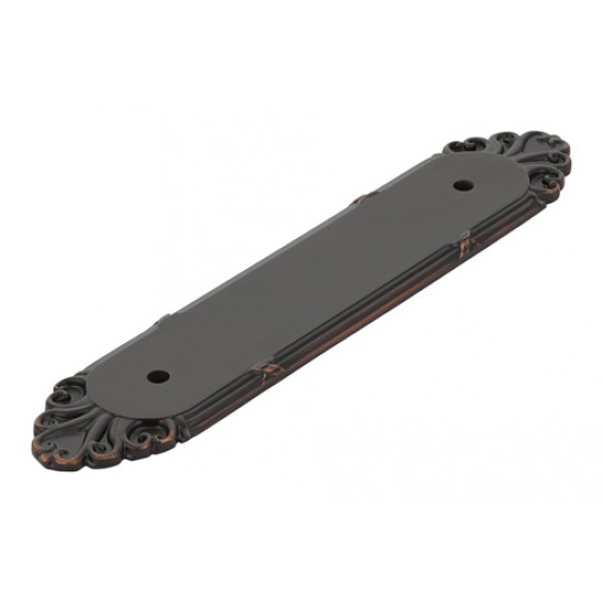 Emtek Ribbon and Reed 4" Center-to-Center Backplate for Pulls (Oil Rubbed Bronze)