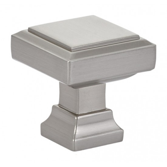 Emtek Geometric 1-1/4" Square Knob (Satin Nickel)