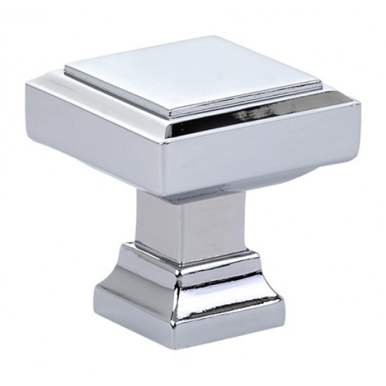 Emtek Geometric 1-1/4" Square Knob (Polished Chrome)