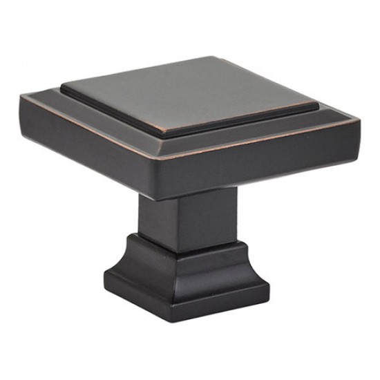 Emtek Geometric 1-5/8" Large Square Knob (Oil Rubbed Bronze)