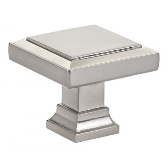 Emtek Geometric 1-5/8" Large Square Knob (Satin Nickel)