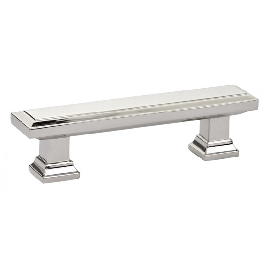 Emtek Geometric 3" Center-to-Center Rectangular Pull (Polished Nickel)