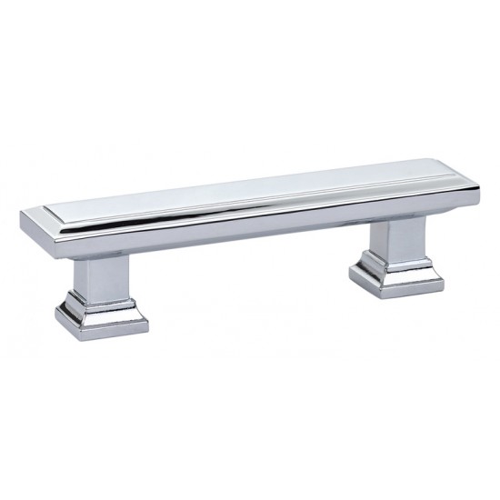 Emtek Geometric 3" Center-to-Center Rectangular Pull (Polished Chrome)