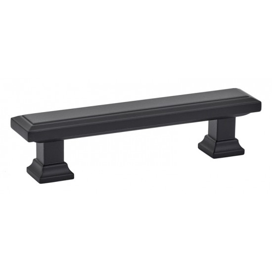 Emtek Geometric 3-1/2" Center-to-Center Rectangular Pull (Flat Black)