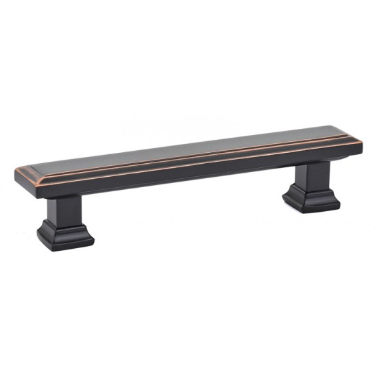 Emtek Geometric 4" Center-to-Center Rectangular Pull (Oil Rubbed Bronze)