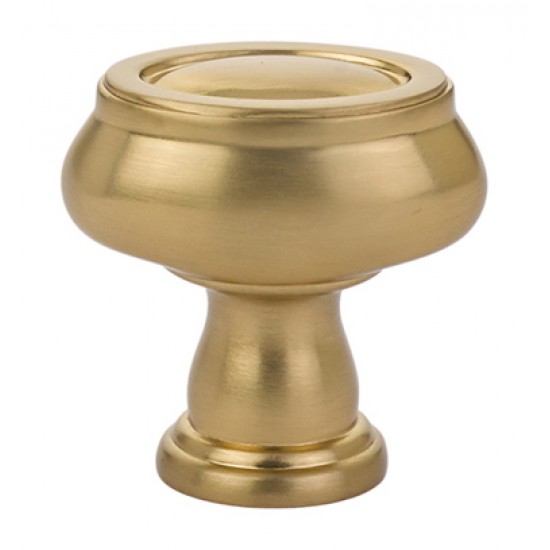 Emtek Geometric 1" Oval Knob (Satin Brass)