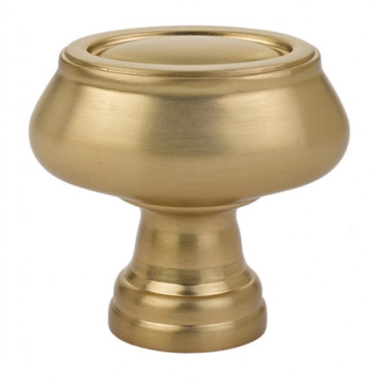 Emtek Geometric 1-1/4" Oval Knob (Satin Brass)