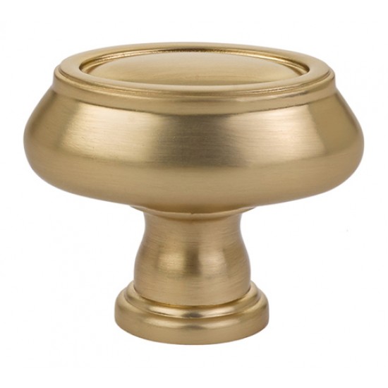 Emtek Geometric 1-3/4" Oval Knob (Satin Brass)