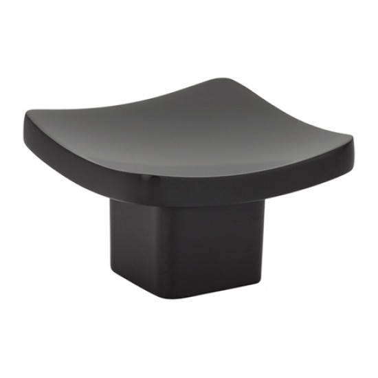 Emtek Mid-Century Modern 1-5/8" Basin Knob (Flat Black)