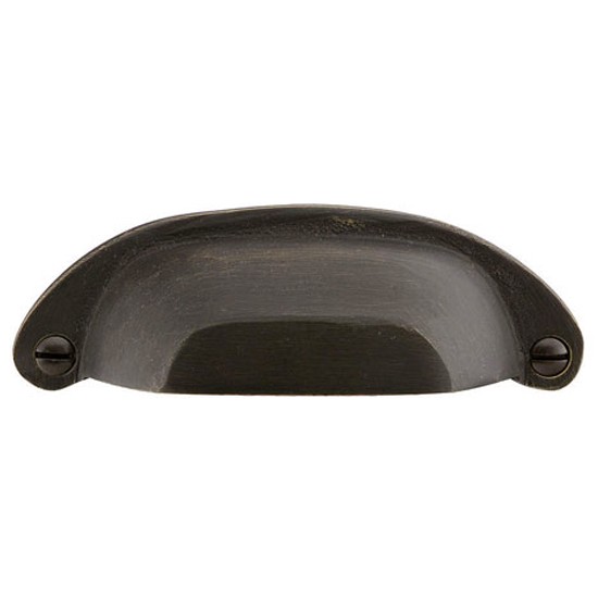 Emtek Sandcast Bronze 4" c.c. Ranch Bin Pull - (Medium Bronze)