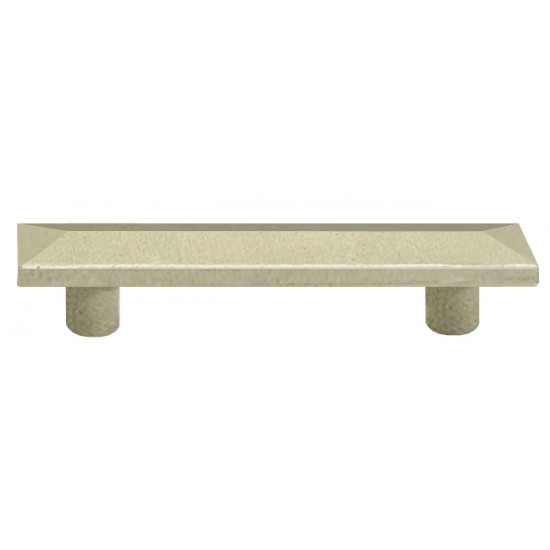 Emtek Sandcast Bronze 6" Center-to-Center Pyramid Pull - (Tumbled White Bronze)