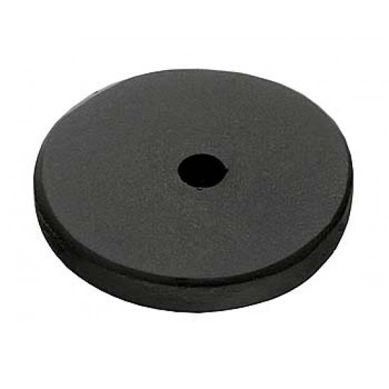 Emtek Sandcast Bronze 1-1/4" Round Back Plate - (Flat Black)