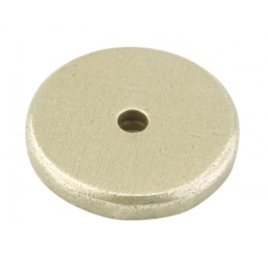 Emtek Sandcast Bronze 1-1/4" Round Back Plate - (Tumbled White Bronze)