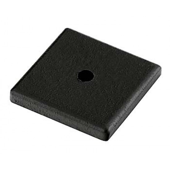 Emtek Sandcast Bronze 1-1/4" Square Back Plate - (Flat Black)