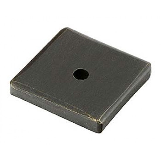 Emtek Sandcast Bronze 1-1/4" Square Back Plate - (Medium Bronze)