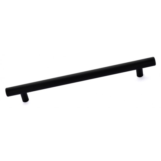 Emtek Solid Brass 12" Center-to-Center Bar Appliance Pull - (Flat Black)