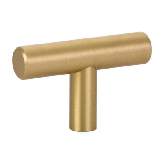 Emtek Solid Brass 2" Bar Knob (Satin Brass)