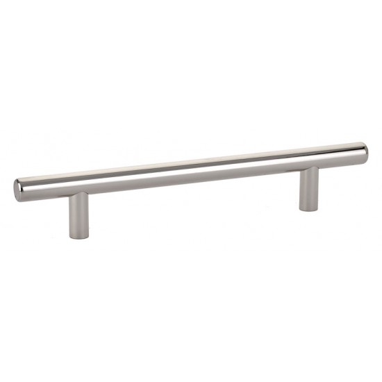 Emtek Solid Brass 5" (128mm) Center-to-Center Cabinet Bar Pull - 7-1/2" Overall Length (Polished Nickel)