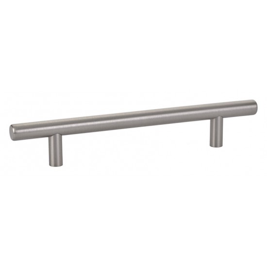 Emtek Solid Brass 5" (128mm) Center-to-Center Cabinet Bar Pull - 7-1/2" Overall Length (Satin Nickel)