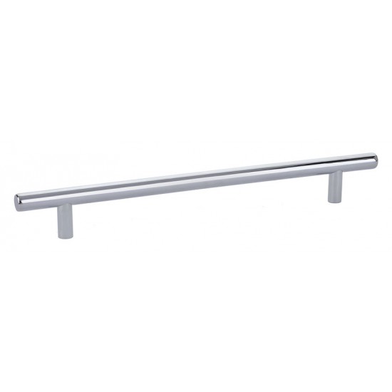 Emtek Solid Brass 8" Center-to-Center Cabinet Bar Pull - 10-1/2" Overall Length (Polished Chrome)