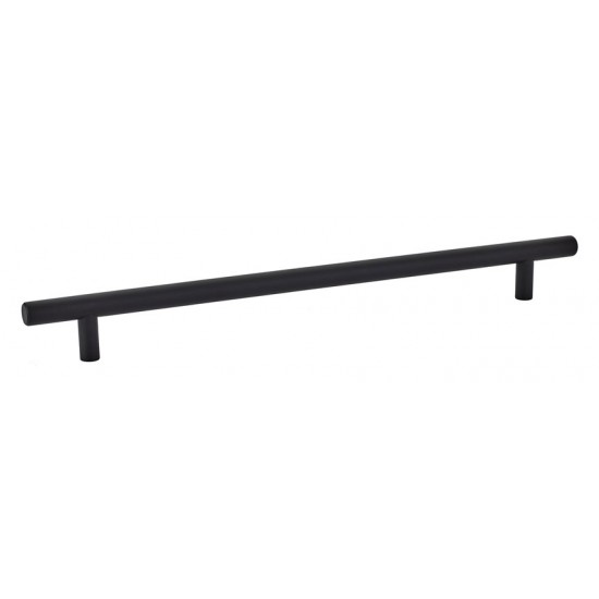 Emtek Solid Brass 10" c.c. Cabinet Bar Pull - 12-1/2" Overall Length (Flat Black)