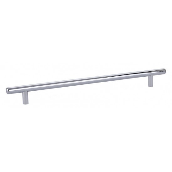 Emtek Solid Brass 10" c.c. Cabinet Bar Pull - 12-1/2" Overall Length (Polished Chrome)